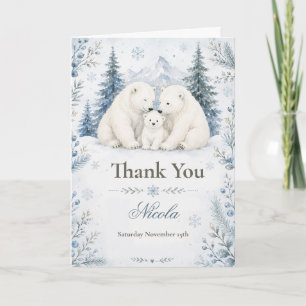 Polar Bear Baby Shower Thank You Card
