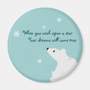 Polar Bear (baby), Snowflake, Snowflake, Snowfl... Magnet