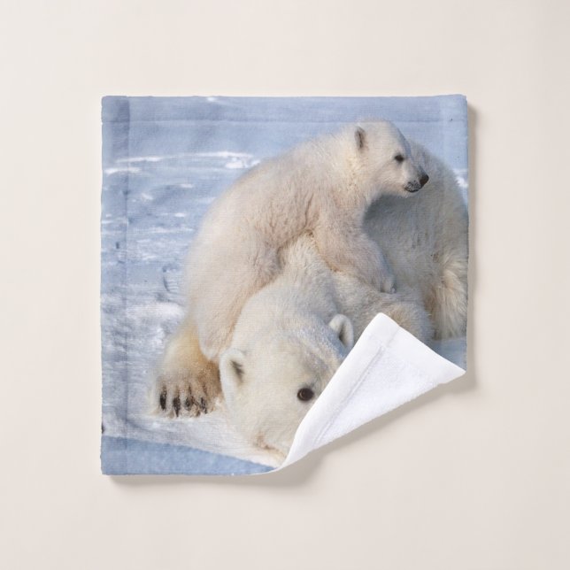 Polar Bear Bathroom Towel Sets (Wash Cloth)