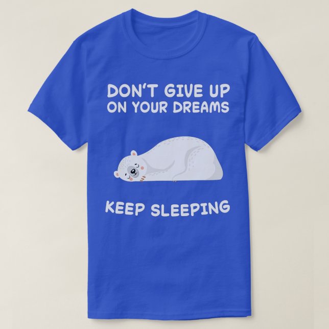 Polar Bear Bears Nap Sleeping Pajama Nightgown  T-Shirt (Design Front)