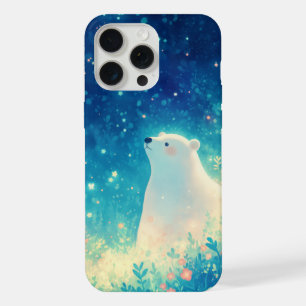 Polar Bear Beneath the Arctic Sky iPhone 15 Pro Max Case