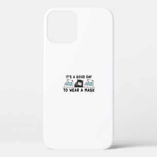 Polar Bear Black Bear Wearing Face Mask Cute Funny iPhone 12 Case