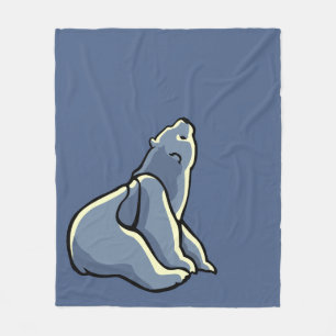 Polar Bear Blanket Blue Bear Cub Blankets