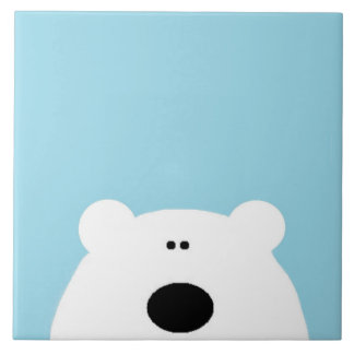 Polar Bear Blue Tile