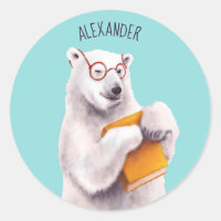 Polar Bear Book Lover Nerdy