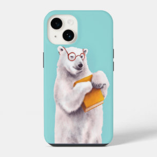 Polar Bear Book Lover Nerdy iPhone 14 Case