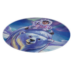 Polar Bear Bus Cutting Board