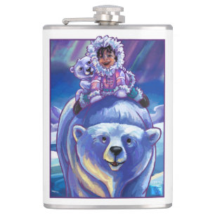 Polar Bear Bus Hip Flask
