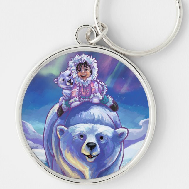 Polar Bear Bus Key Ring (Front)