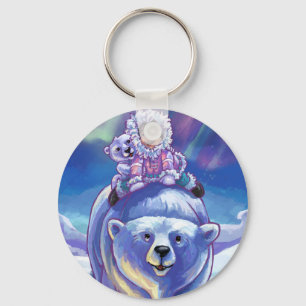 Polar Bear Bus Key Ring