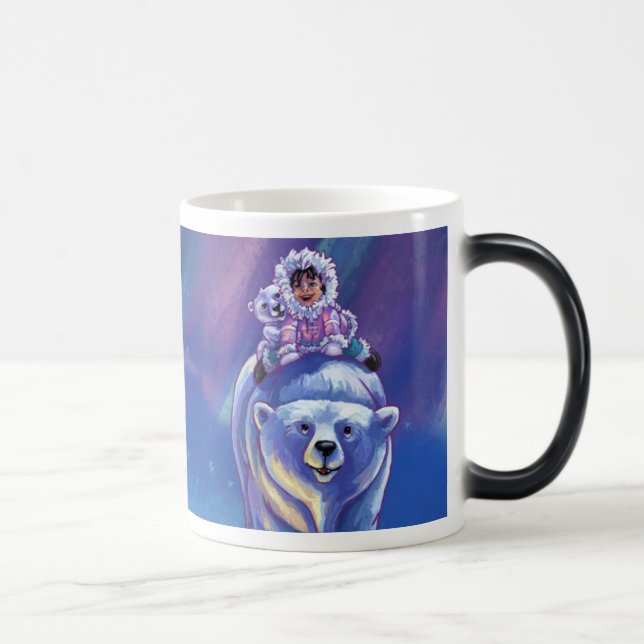 Polar Bear Bus Magic Mug (Right)
