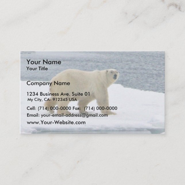 Polar Bear Business Card (Front)
