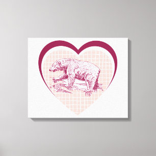 Polar bear canvas print