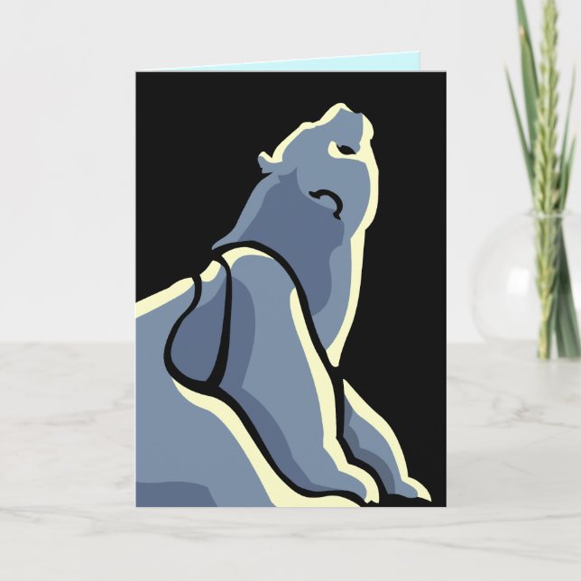 Polar Bear Card Custom Cards Wildlife Art Card (Front)