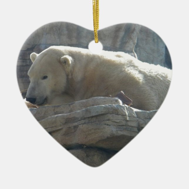 Polar Bear Ceramic Tree Decoration (Front)