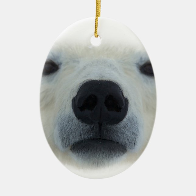 Polar Bear Ceramic Tree Decoration (Front)
