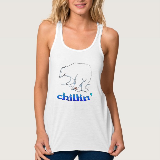 Polar Bear Chillin' tank top (Front)