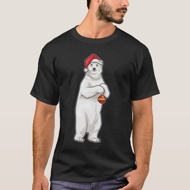 Polar bear Christmas Christmas ball T-Shirt (Front)