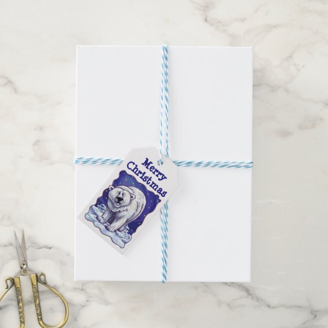 Polar Bear Christmas Gift Tags (With Twine)