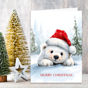 Polar Bear Christmas Holiday Card