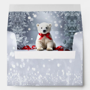 Polar Bear Christmas Holiday Envelope