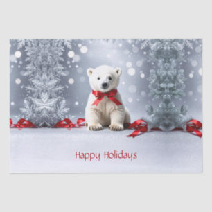 Polar Bear Christmas Holiday Tissue Paper