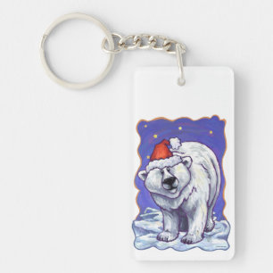 Polar Bear Christmas Key Ring