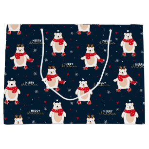 Polar Bear Christmas Large Gift Bag