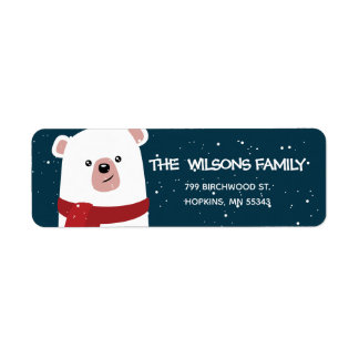 Polar Bear Christmas New Year's Personalised