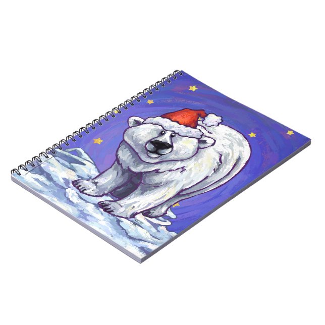 Polar Bear Christmas Notebook (Left Side)