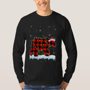 Polar Bear Christmas Santa Hat Cute Animals Xmas T-Shirt