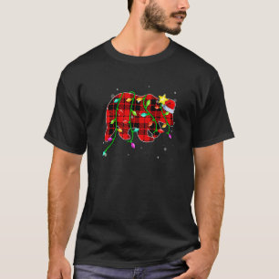 Polar Bear Christmas Santa Hat Xmas Lights Holiday T-Shirt