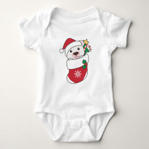 Polar Bear Christmas Snow Winter Animals Polar Baby Bodysuit