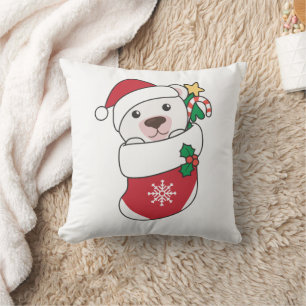 Polar Bear Christmas Snow Winter Animals Polar Cushion