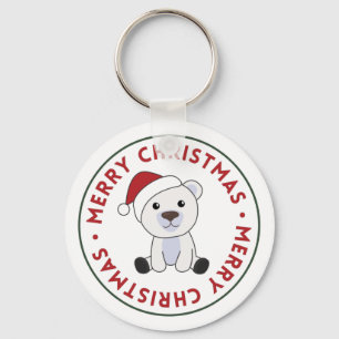 Polar Bear Christmas Snow Winter Animals Polar Key Ring