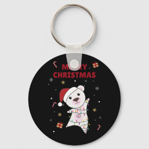 Polar Bear Christmas Snow Winter Animals Polar Key Ring