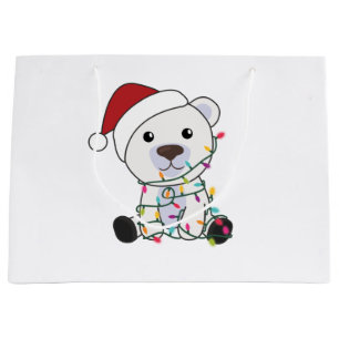 Polar Bear Christmas Snow Winter Animals Polar Large Gift Bag