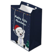 Polar Bear Christmas Snow Winter Animals Polar Med Medium Gift Bag (Front Angled)