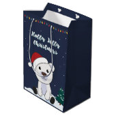 Polar Bear Christmas Snow Winter Animals Polar Med Medium Gift Bag (Back Angled)