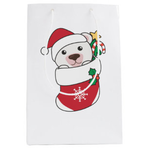 Polar Bear Christmas Snow Winter Animals Polar Medium Gift Bag