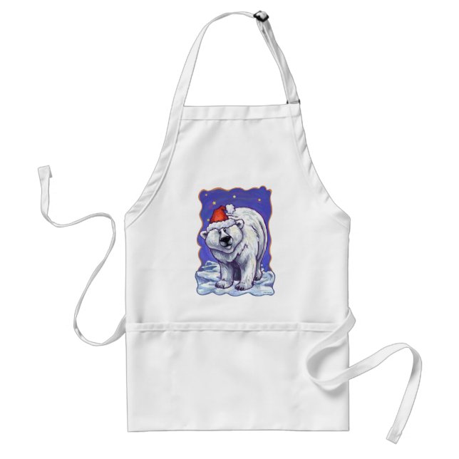 Polar Bear Christmas Standard Apron (Front)