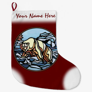 Polar Bear Christmas Stocking Custom Bear Stocking