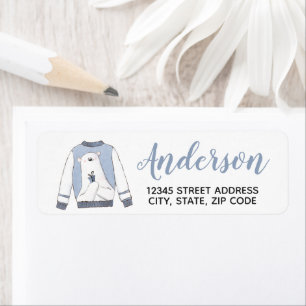 Polar Bear Christmas Sweater Return Address Label