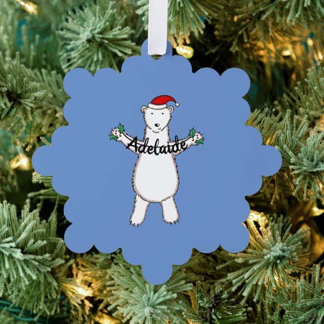 Polar Bear Christmas Tree Decoration Card (Insitu (Tree))