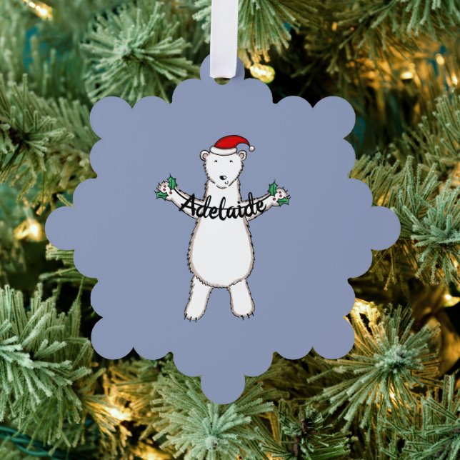 Polar Bear Christmas Tree Decoration Card (Insitu (Tree))
