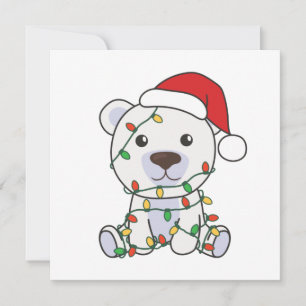 Polar Bear Christmas Winter Animals Polar Bears Invitation