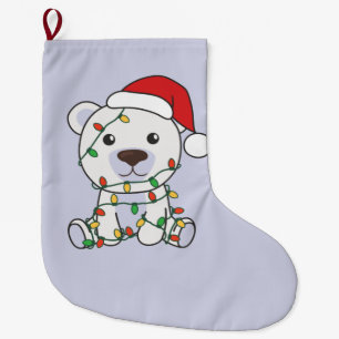 Polar Bear Christmas Winter Animals Polar Bears La Large Christmas Stocking