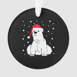 Polar Bear Christmas Zoo Animals Gift Idea Ornament