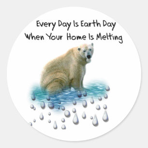 Polar Bear Classic Round Sticker