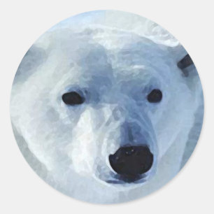 Polar Bear Classic Round Sticker